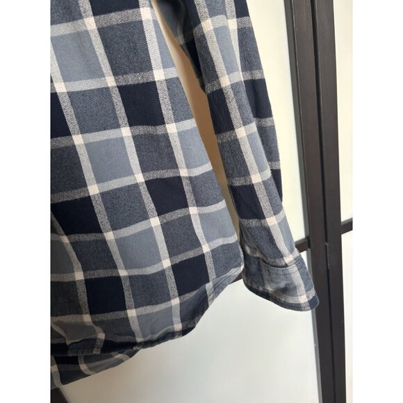 Carhartt Original Fit Blue Plaid Button Down Shirt Men's Medium Cowboy Western - Picture 8 of 13